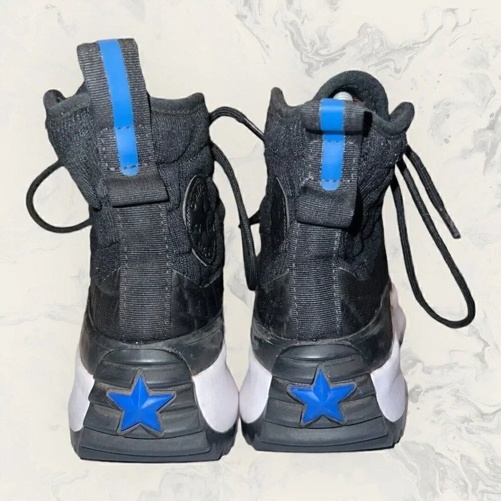 Converse Run Star Hike High Black Blue Hi Top Platform Shoe Women’s Size 4.5
